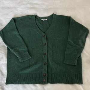Madewell Green Cardigan Sweater